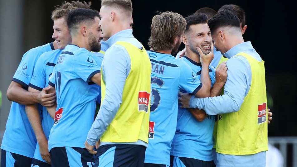 Players Celebrate Kosta's Penalty
