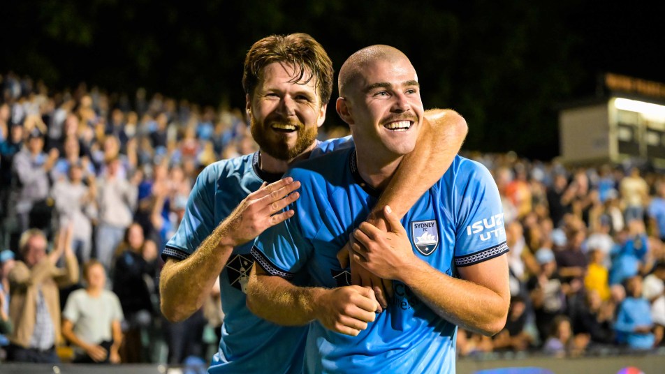 Wood celebrates his sealer.