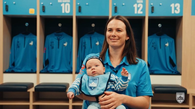 Nat Tobin with her new-born Charlie